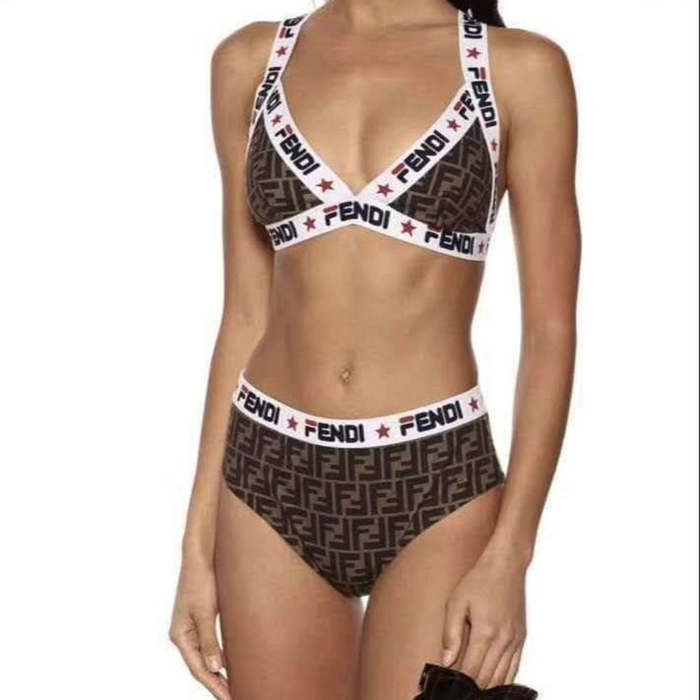 Fendi Two-Piece Bikini Swim Suit